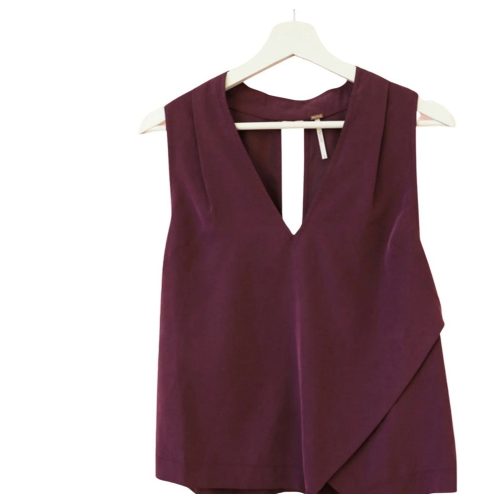 Free People Plum burgundy Sleeveless Blouse